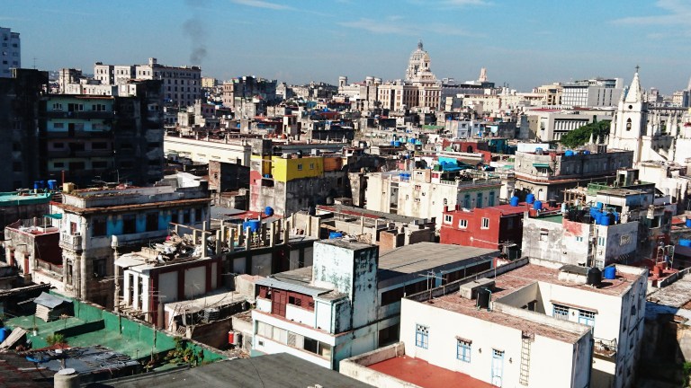 View over the roofs of Havanna, Capitol in the back